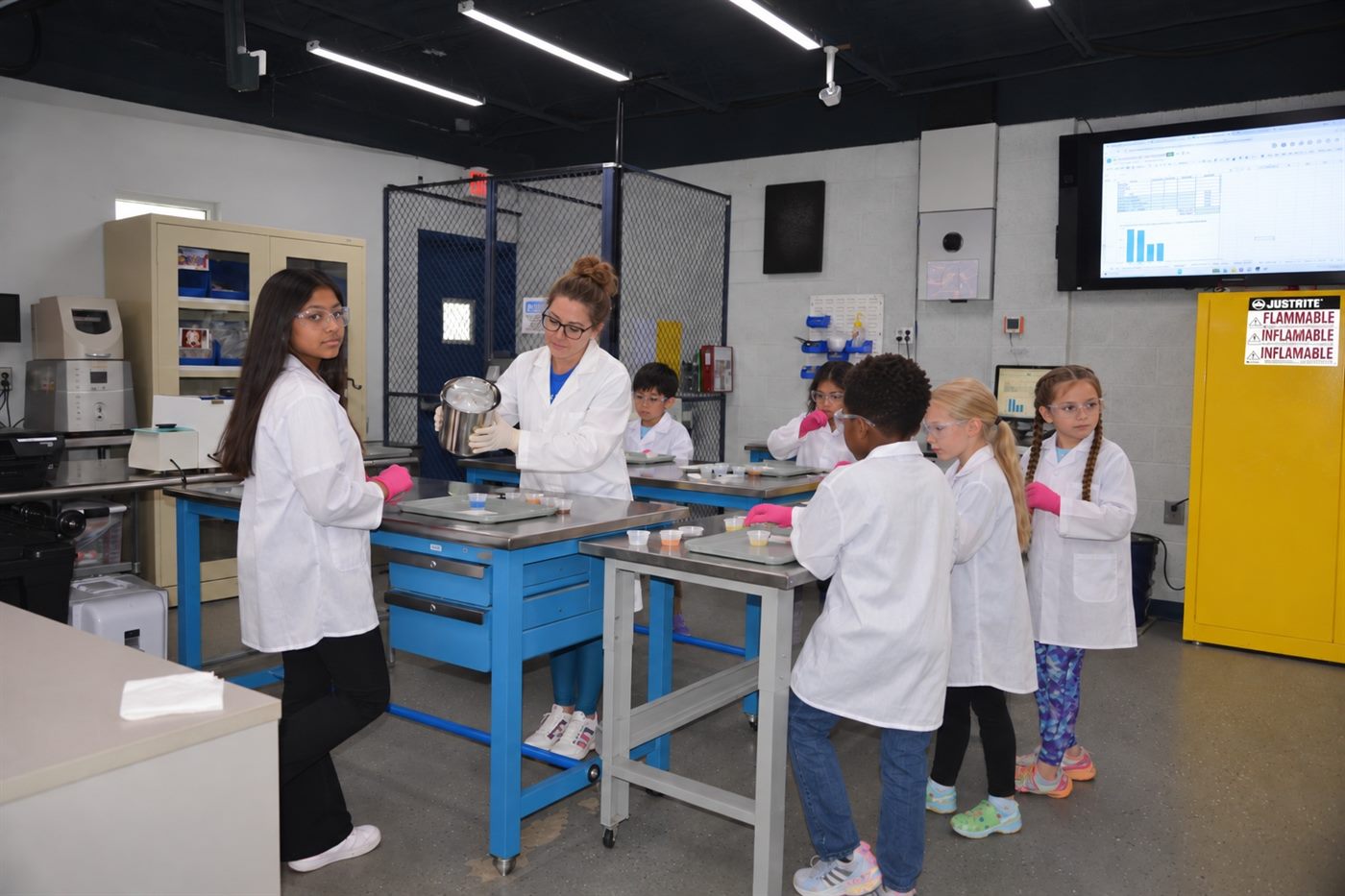 MiLab students at work in the lab